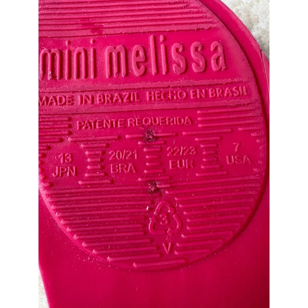 Mini Melissa Pink Jelly Mary Jane Bow Shoes‎ Toddler Size 7 USA 22/23 EUR
